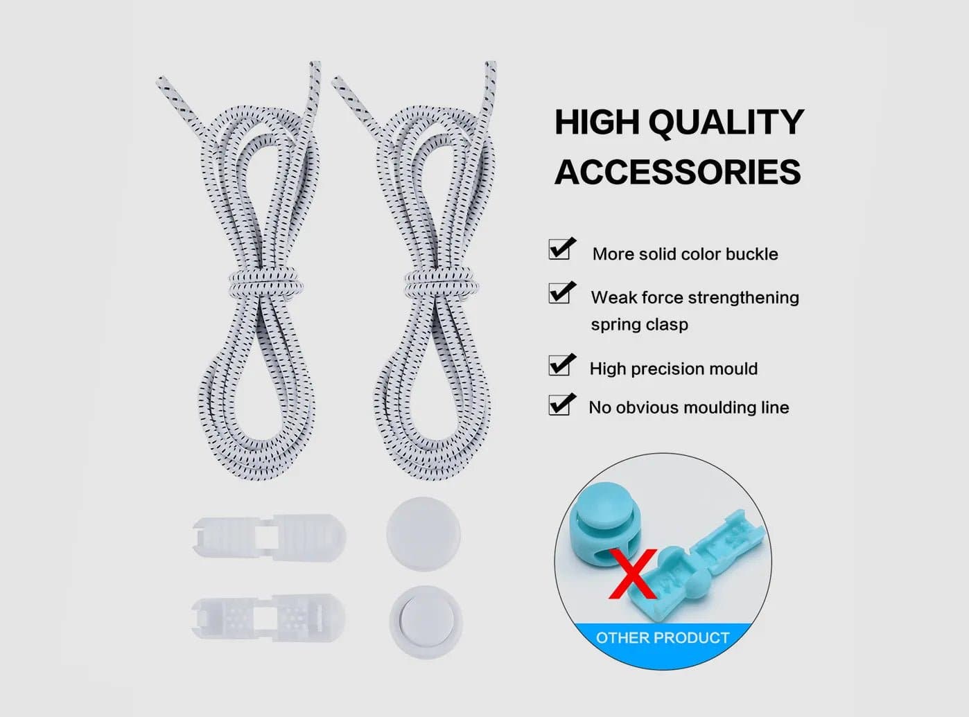 FitVille Elastic No Tie Shoe Laces - Image 16