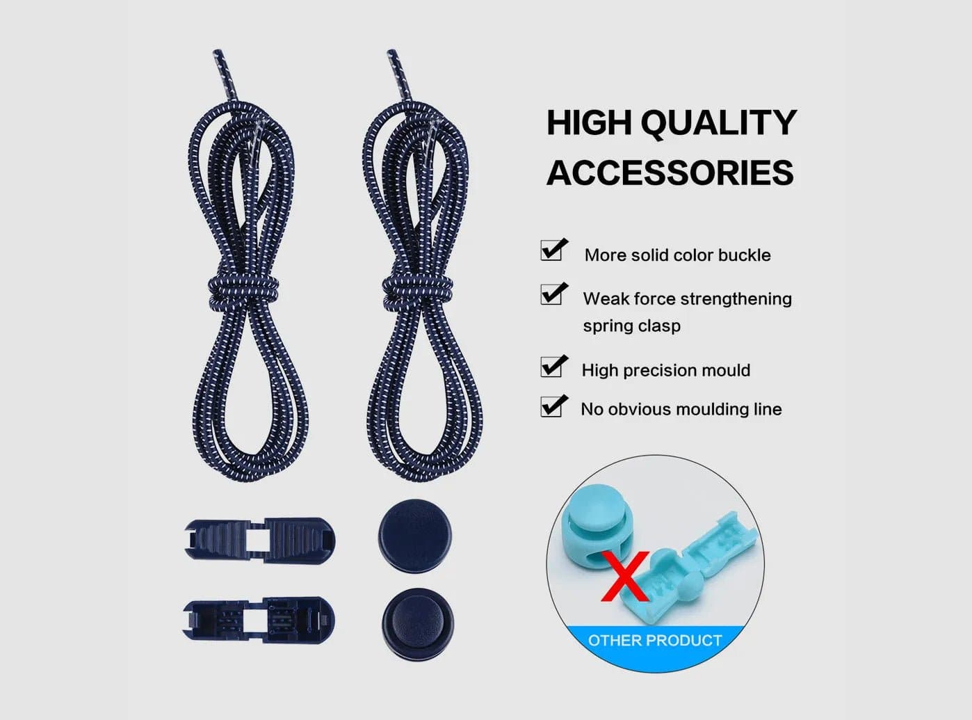 FitVille Elastic No Tie Shoe Laces - Image 18