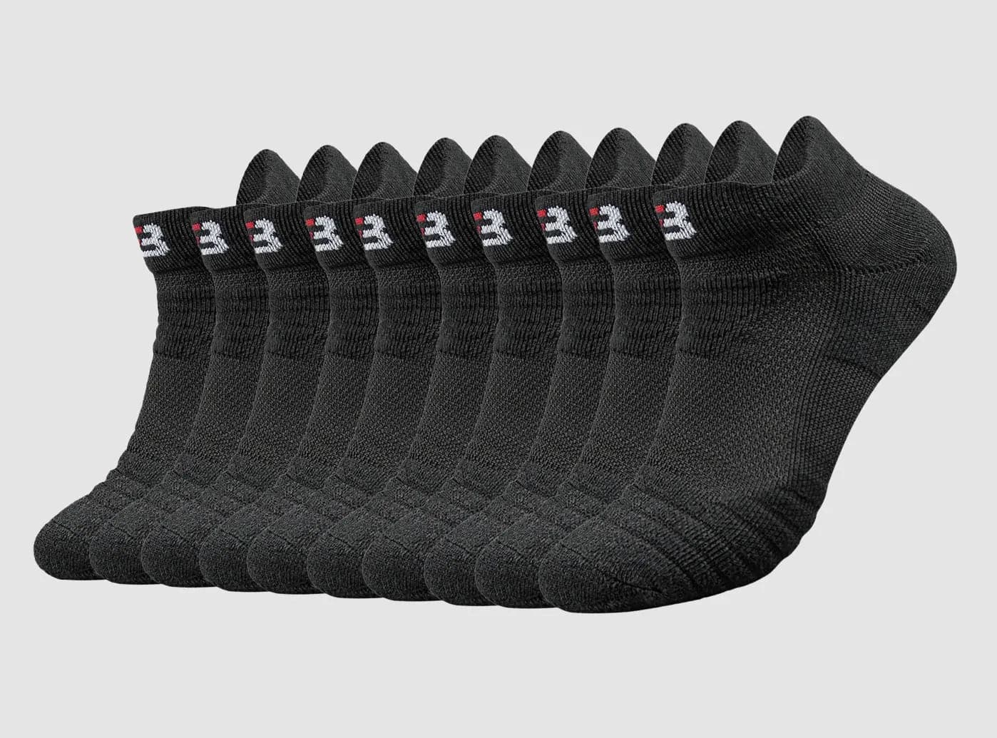 FitVille Men's PowerStride Ankle Socks 5-Pair Bundle - Image 5